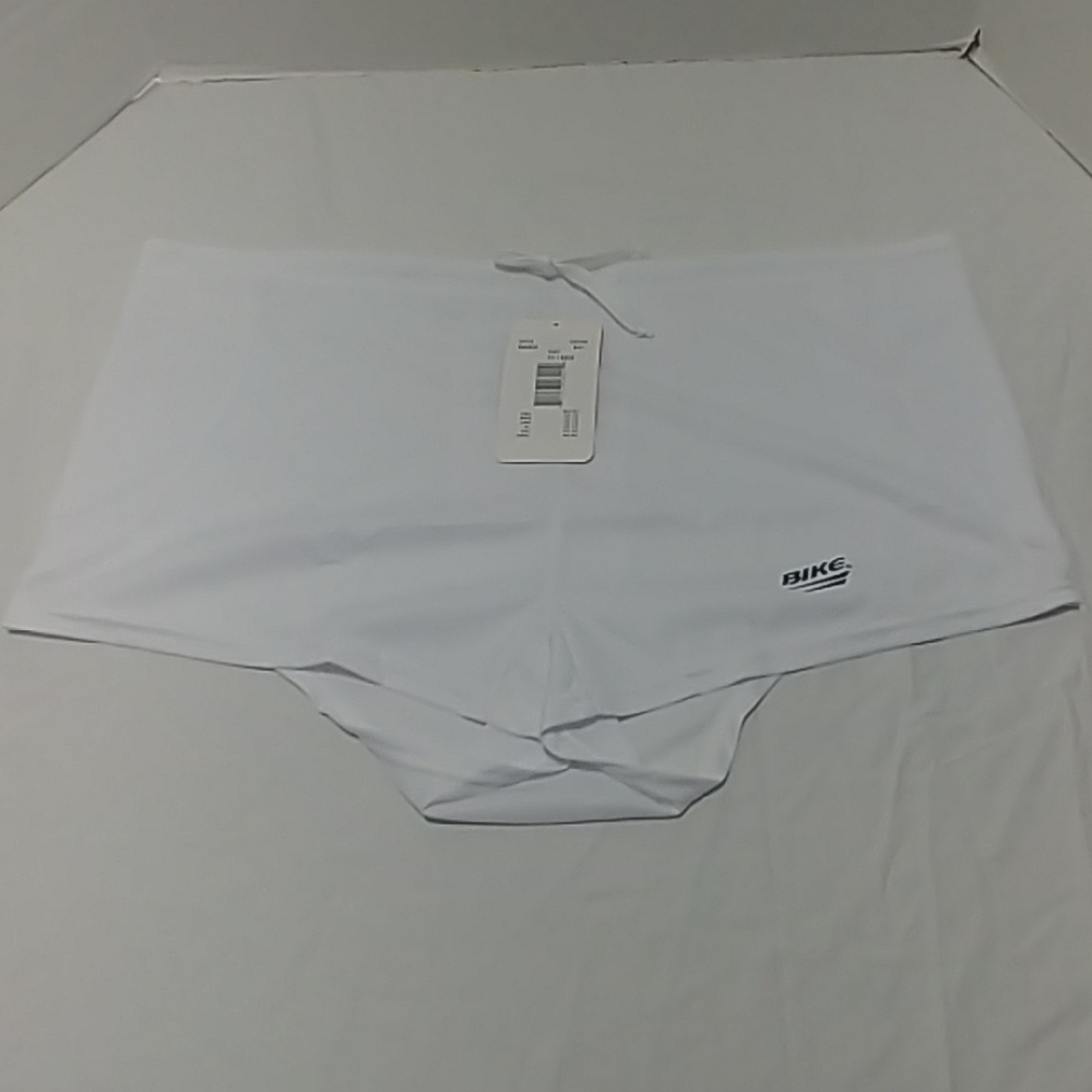 Bike shorts white drawstring waist 2X